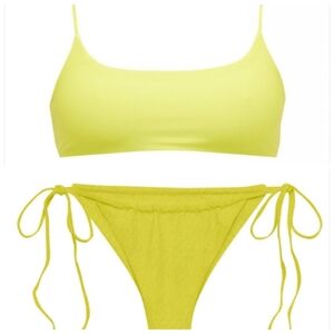 Nwt Jade Swim Citrine set:Muse Top M + Lana Bottoms s